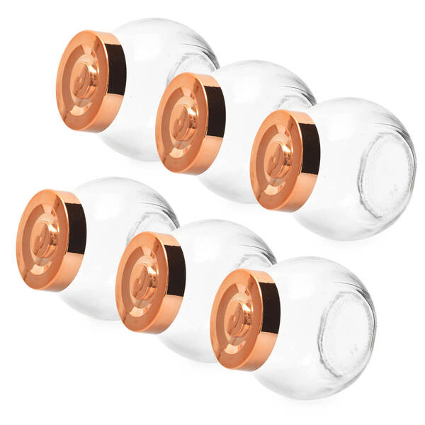 Kit Potes Porta Condimento De Vidro Com Tampa 6 Peças