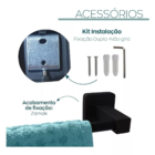 Kit Pra Banheiro Quadrado Preto Fosco 6 Peças Acabamentos