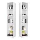 Kit Praleira De Canto Vertical Para Sala Organidor De Objetos