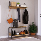 Kit Prateleira Cabideiro E Sapateira Banco Tube Vermont E Pre