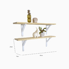 Kit Prateleira Em Madeira Mão Francesa Chapecó 2und 90cm - Br