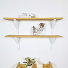 Kit Prateleira Em Madeira Mão Francesa Chapecó 2und 90cm - Br