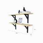 Kit Prateleira Em Madeira Mão Francesa Chapecó 2und 90cm - Na