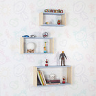 Kit Prateleira Infantil E Nicho Decoração Bebê Mdf Azul Sky E