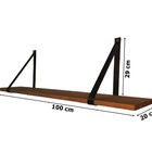 Kit Prateleira Mila 1.0 Legno/Preto – Mérito Movelaria