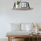 Kit Prateleira Mila 1.0 Natural/Preto – Mérito Movelaria