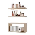 Kit Prateleira Nicho Bruges Para Banheiro Carvalho 40 X 12cm