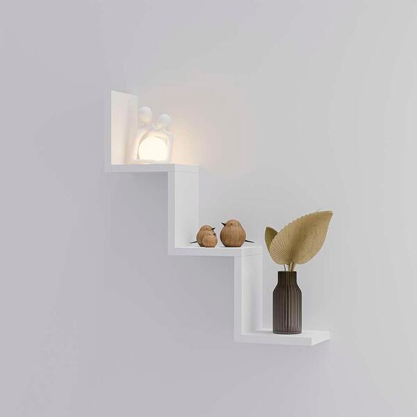 Kit Prateleira Nicho Buzios Branca Para Quarto Sala Livro