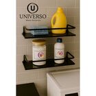 Kit Prateleira Suporte Porta Shampoo Preto Reto Fume 2 Uni.