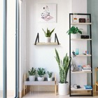 Kit Prateleira Thata 0.6 Natural/Preto – Mérito Movelaria