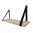 Kit Prateleira Thata 0.6 Natural/Preto – Mérito Movelaria