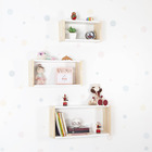 Kit Prateleira U Decorativo E Nicho Multiuso Mdf Branco E Pin