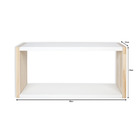 Kit Prateleira U Decorativo E Nicho Multiuso Mdf Branco E Pin