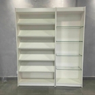 Kit Prateleira Vidro E Estante Sapateira Branco 185x156x32cm