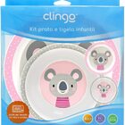 Kit Prato E Tigela Clingo Coala Com Ventosa