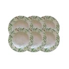 Kit Prato Fundo Tramontina Oliva Em Porcelana Decorada 23 Cm