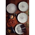 Kit Prato Raso Churrasco Rustic Porcelana 28 Cm 06 Peças Tram