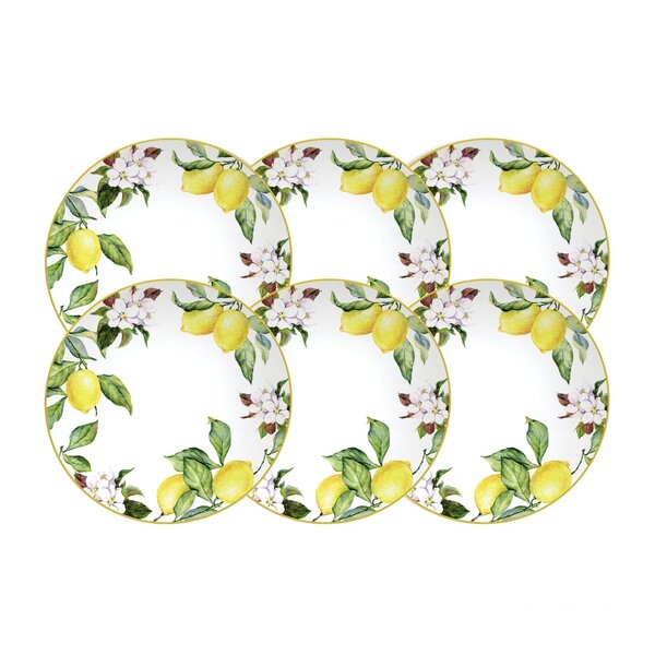 Kit Prato Raso Tramontina Carmen Em Porcelana Decorada 28 Cm