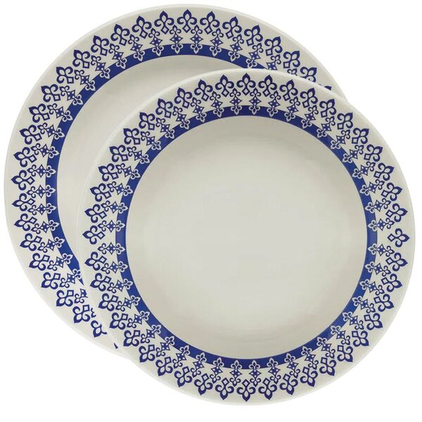 Kit Pratos Rasos E Fundos Donna Grécia 16 Peças Oxford® Cerâm