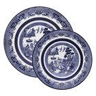 Kit Pratos Rasos E Fundos Flamingo Blue Willow Oxford® Porcel