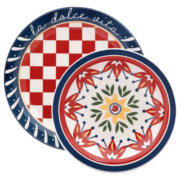 Kit Pratos Rasos E Fundos Floreal Dolce Vita 8 Peças Oxford®