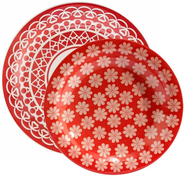 Kit Pratos Rasos E Fundos Floreal Renda 4 Peças Oxford® Cerâm