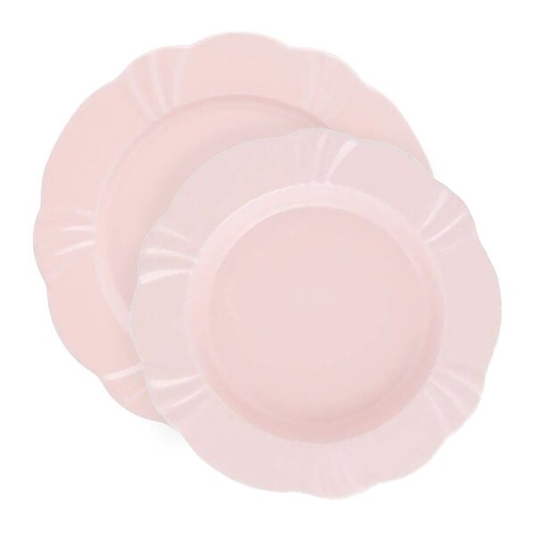 Kit Pratos Rasos E Fundos Soleil Blush Oxford® Porcelana 8 Pe