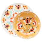 Kit Pratos Rasos E Fundos Unni Flowers Oxford® Cerâmica 12 Pe
