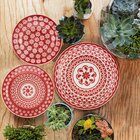 Kit Pratos Rasos Fundos E Sobremesa Floreal Renda 12 Peças Ox