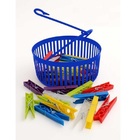 Kit Prendedor De Roupas Azul