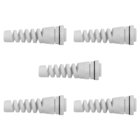 Kit Prensa Cabo Cinza Espiral Pg13,5-e 5 Peças