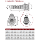 Kit Prensa Cabo Cinza Espiral Pg16-e 2 Peças