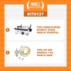 Kit - Prensa Sanduicheira Gaveta Gás Vpg30 + Kit Gás - Venânc
