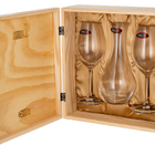 Kit Presente Riedel 2 Taças + Deconter Em Caixa De Madeira