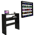 Kit Preto Mesinha Manicure C/prateleira+ Expositor De Esmalte