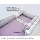 Kit Protetor Rolinho Montessoriano Chevron Cinza/rosa Casatema