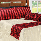 Kit Provençal King Casa Dona 8 Peças Vermelho