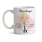 Kit Psicóloga Feminino Caneca E Almofada Cabelo:loiro Liso