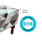 Kit Puff Banqueta 40cm + 2 Almofadas Decorativas 45cm Para Sa