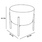 Kit Puff De Luxo Suede Bege - Vallisa Decor