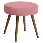 Kit Puff Puf Pufe Luxo Decorativo Redondo Isa Veludo Rose 4 P