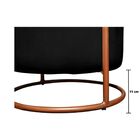 Kit Puff Redondo Decorativo Royale Base Bronze Corino Preto