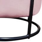 Kit Puff Redondo Decorativo Royale Base Preto Suede Rosa