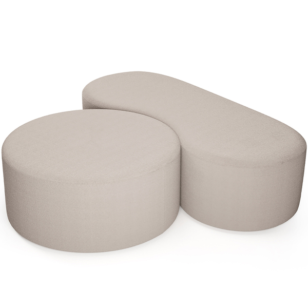 Kit Puff Redondo Lola E Puff Recamier Orgânico Orbit W01 Bouc