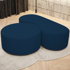 Kit Puff Redondo Lola E Puff Recamier Orgânico Orbit W01 Sued