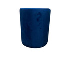 Kit Puff Tubinho Veludo + 2 Capas De Almofada 45x45  Marinho