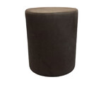 Kit Puff Tubinho Veludo + 2 Capas De Almofada 45x45  Marrom