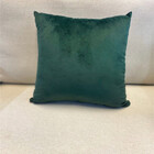 Kit Puff Tubinho Veludo + 2 Capas De Almofada 45x45  Verde