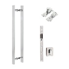 Kit Puxador Reto 80 Cm + Fechadura + Dobradiça Pivotante