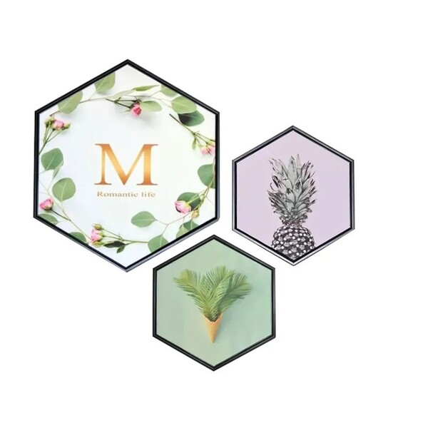 Kit Quadro Decor Coleção Hexagono